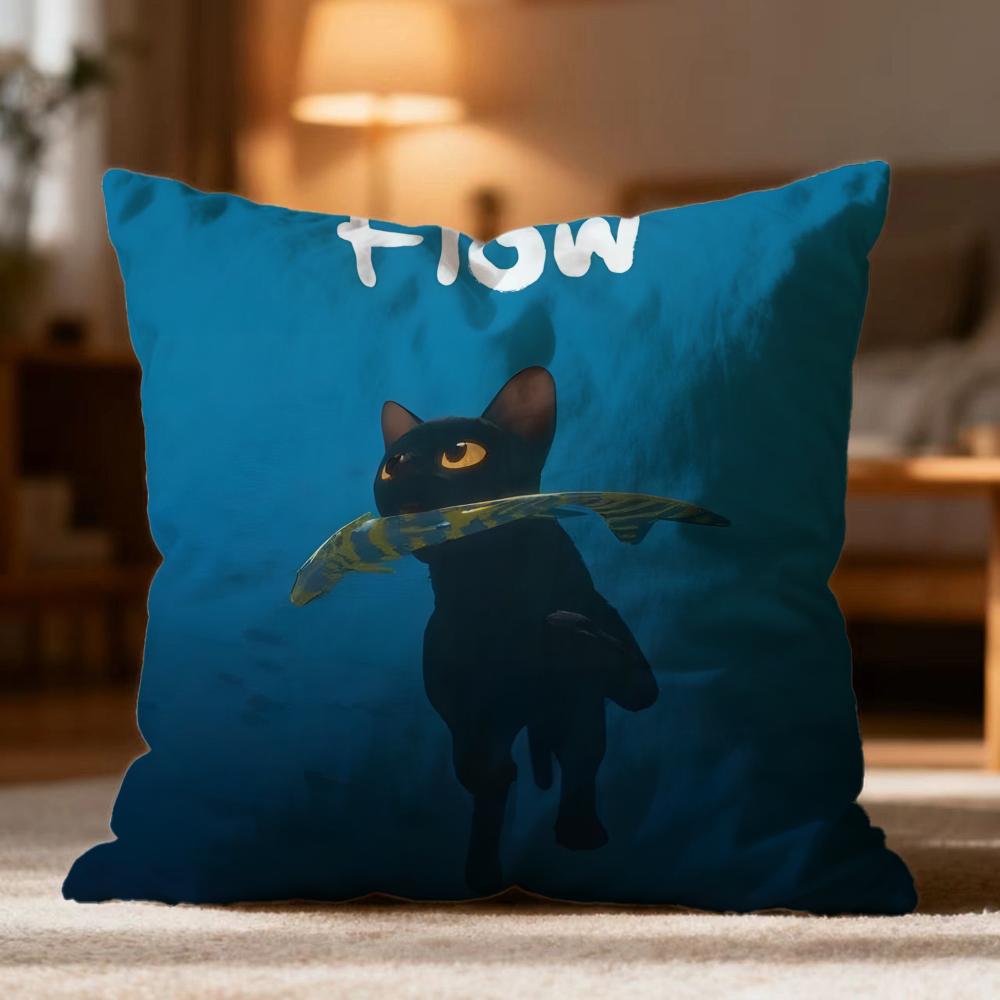 Popular F-FFlow Cushion Cover Soft Washable Pillow Case Multi-Scene for Couch Bed Travel Office Use