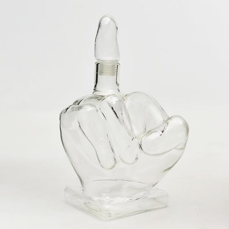 

Middle Finger Shaped Novelty Glass Bottle