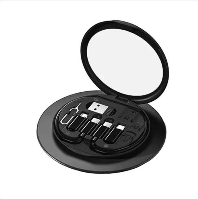 2025 60 Вт Type-C к USB C к Micro USB к Lightning Адаптер для быстрой зарядки Комплект для lPhone 14 13 12 Pro OTG-конвертер Многофункциональный бокс для хранения