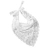 Hot Girls White Lace Bandana Summer Sunproof Turban Tie Back Camping Headwrap Lovely Girls Traveling Hair Kerchief