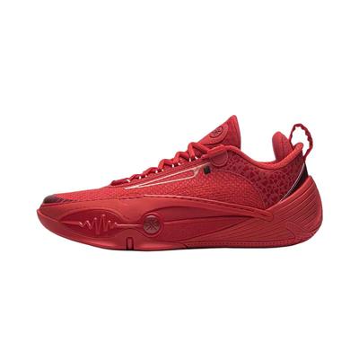 Li Ning Odpružené Odolné proti oděru Odrazové Nízké Basketbalové boty Pánské Červené ABAW001-7