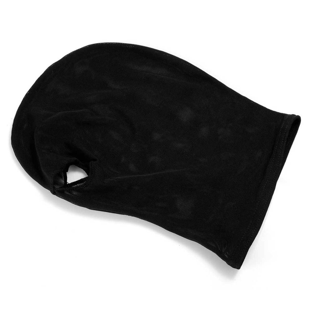 Sexy Black Lace Mask See-through Full Face Hood Fashion Cosplay Headgear  Parties