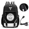 Large Capacity Schoolbag with Shoulder Strap; Student Three-piece Pencil Case Set