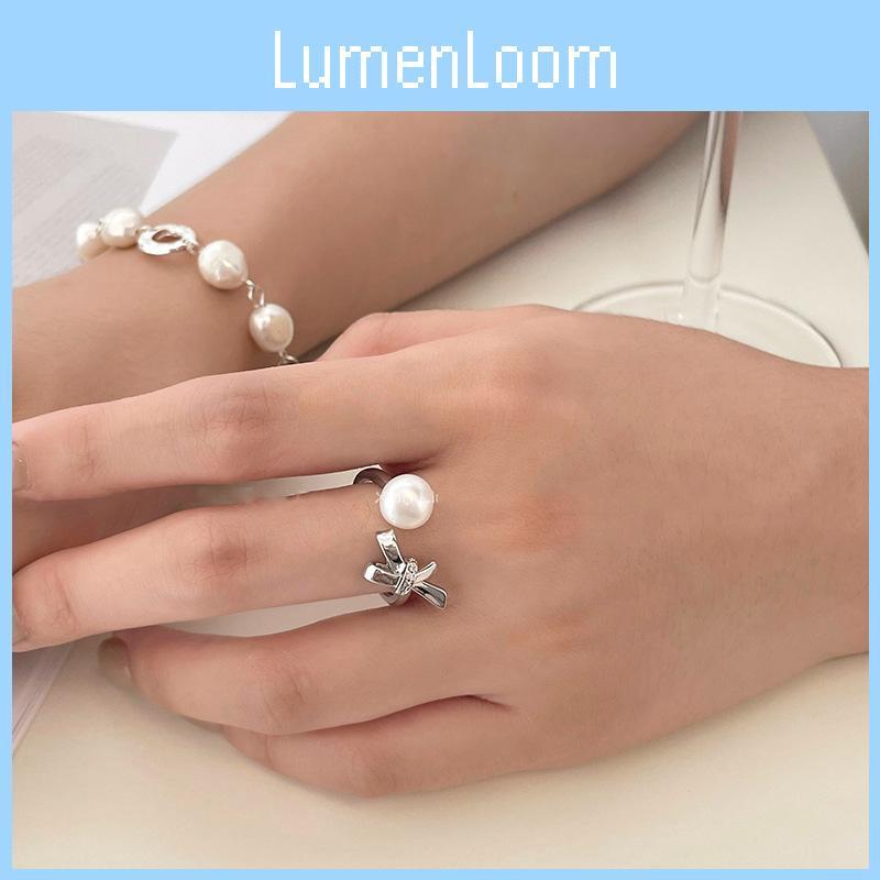 Elegant Butterfly Knot Ring For Women With Adjustable Size Chic Pearl Design For 2023 Spring Fashion