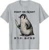 Divertido pingüino meme de lucha o vuelo con cuchillo camiseta sarcasmo broma diciendo camiseta Anime Angry Penguin Y2k