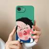 Cute Lucky Girl Phone Case For Apple iPhone 16e Soft Liquid Silicone High Quality Anti Drop Durable Anti Slip Protective Shell For Apple Bumper Covers