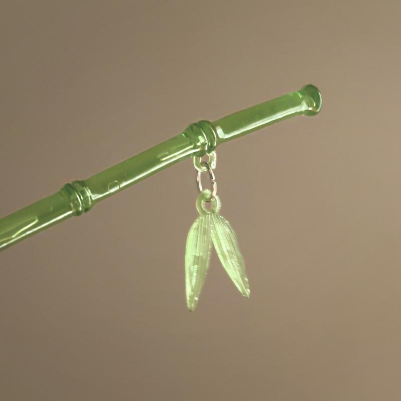 

Элегантная шпилька для волос из бамбукового листа из смолы — старинный стиль, элитная, любимая интернет-знаменитостью Hairpin зелёный