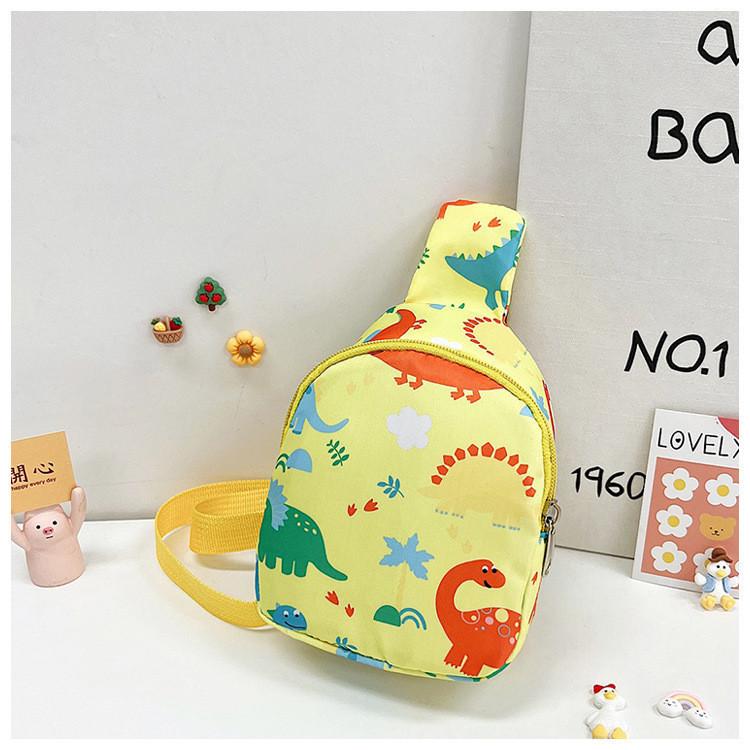 Fun And Charming Dinosaur Print Crossbody Bag For Kids Made Of Breathable Nylon