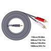Durability 3.5mm To 2RCA Audios Cable with Gold Plated Plugs for Enhances Conductivity Music Performances Cable