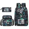 Large Capacity Schoolbag with Shoulder Strap; Student Three-piece Pencil Case Set
