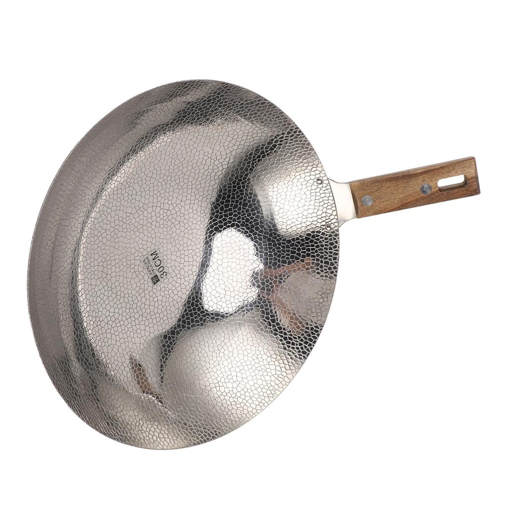 Pánev s dřevěnou rukojetí Rychlé zahřívání Nerezová ocel 304 Multifunkční Nepřilnavá pánev Wok