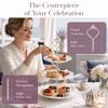 Crown Handle Cupcake Display Holder 2 Tiers 3 Tier Tiered Fruit Plate  Cake Stand Assembly