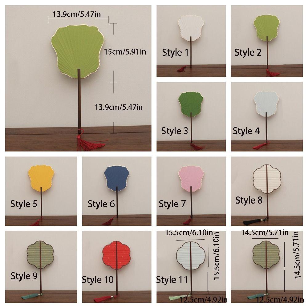 Blank Painting DIY Fan Paper Decorative Craft Fan Hand Cranked Fan  Photography Prop