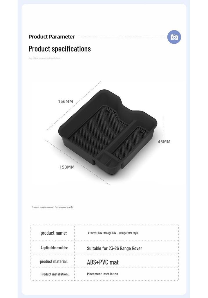 Compatible Armrest Box Storage for 2023-2026 Land Rover Range Rover Sport Central Console Accessories