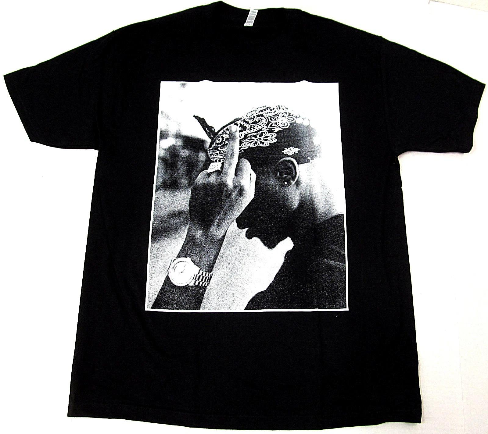 Футболка 2Pac TUPAC SHAKUR Рэп Хип-хоп Футболка Взрослая Черная Футболка Новая XXL