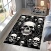 Gothic Skull Area Rugs Gothic Rugs for Living Room for Bedroom Foyer Holiday Party Home Decoration Non-Slip Horror Goth Rug