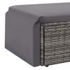 2 Piece Garden Lounge Set with Cushions Poly Rattan Gray