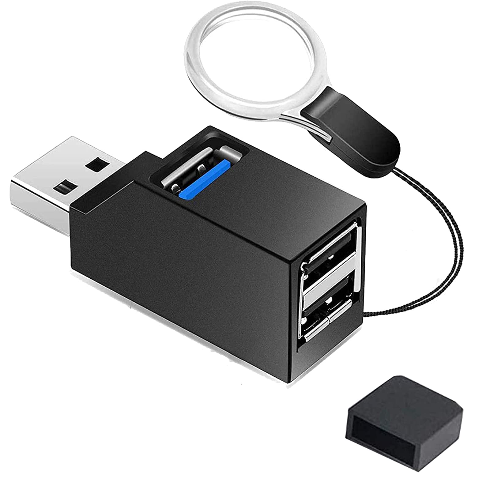 

VCOM USB Hub 2 USB Combo Data Direct Compatible with Surface and Other USB Hub for Remote and Working from Home 3.0 [USB 3.0 + 2.0 Ports] 3-Port Hub, чёрный