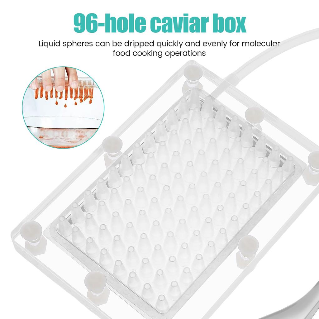 Ferramenta de Esferificação de Caviar Kit Transparente de Gastronomia Molecular com Colher Conta-gotas de Esferificação Acessórios Criativos de Cozinha