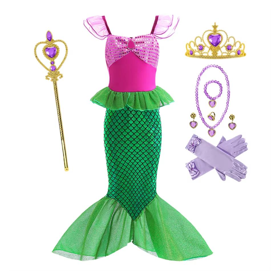 Girl Princess Dress Vestidos Charm Cosplay Costume Kids Birthday Party Halloween Disguise Clothes