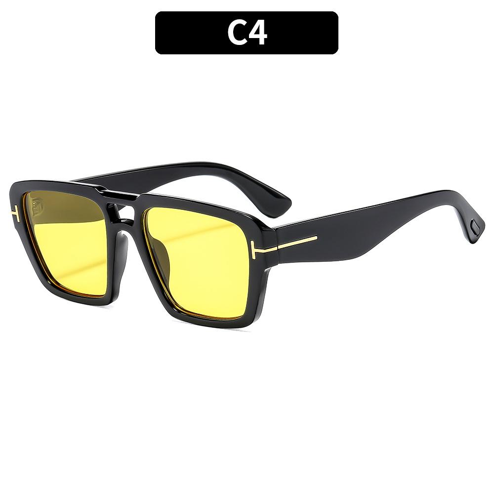 Women's sunglasses, square T-shaped sunglasses, men's and women's fashion sunglasses