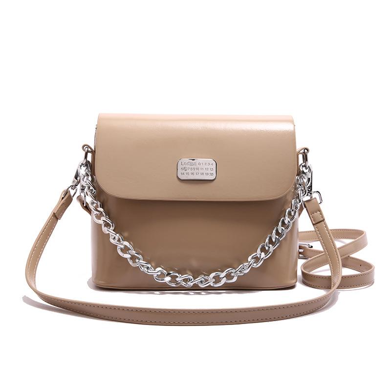 Texture trend chain Small square bag Women's bag New fashion versatile casual commuter shoulder bag Crossbody bag