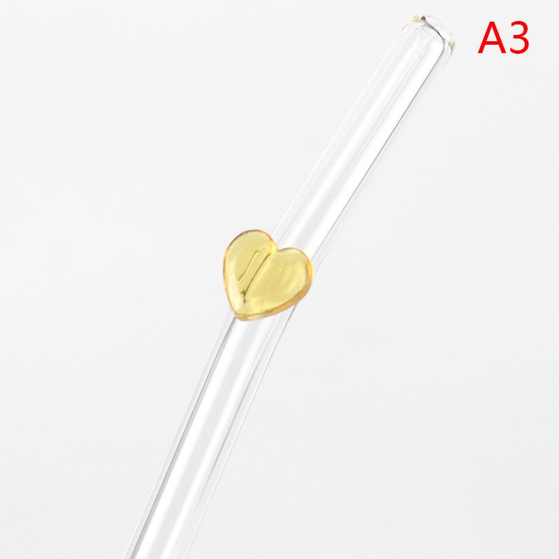 Heart Glass Straw Reusable Drinking Straws Cute Straw For Festival Party Wedding Cocktail Bar Beachs