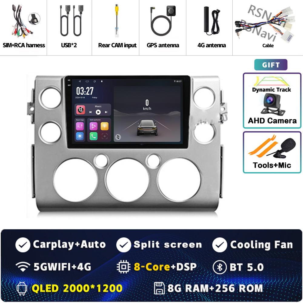 Android 14 Carplay Auto For Toyota FJ Cruiser J15 2006 - 2020 Car Radio 4G WIFI Player Multimedia srereo Navigation Video GPS BT