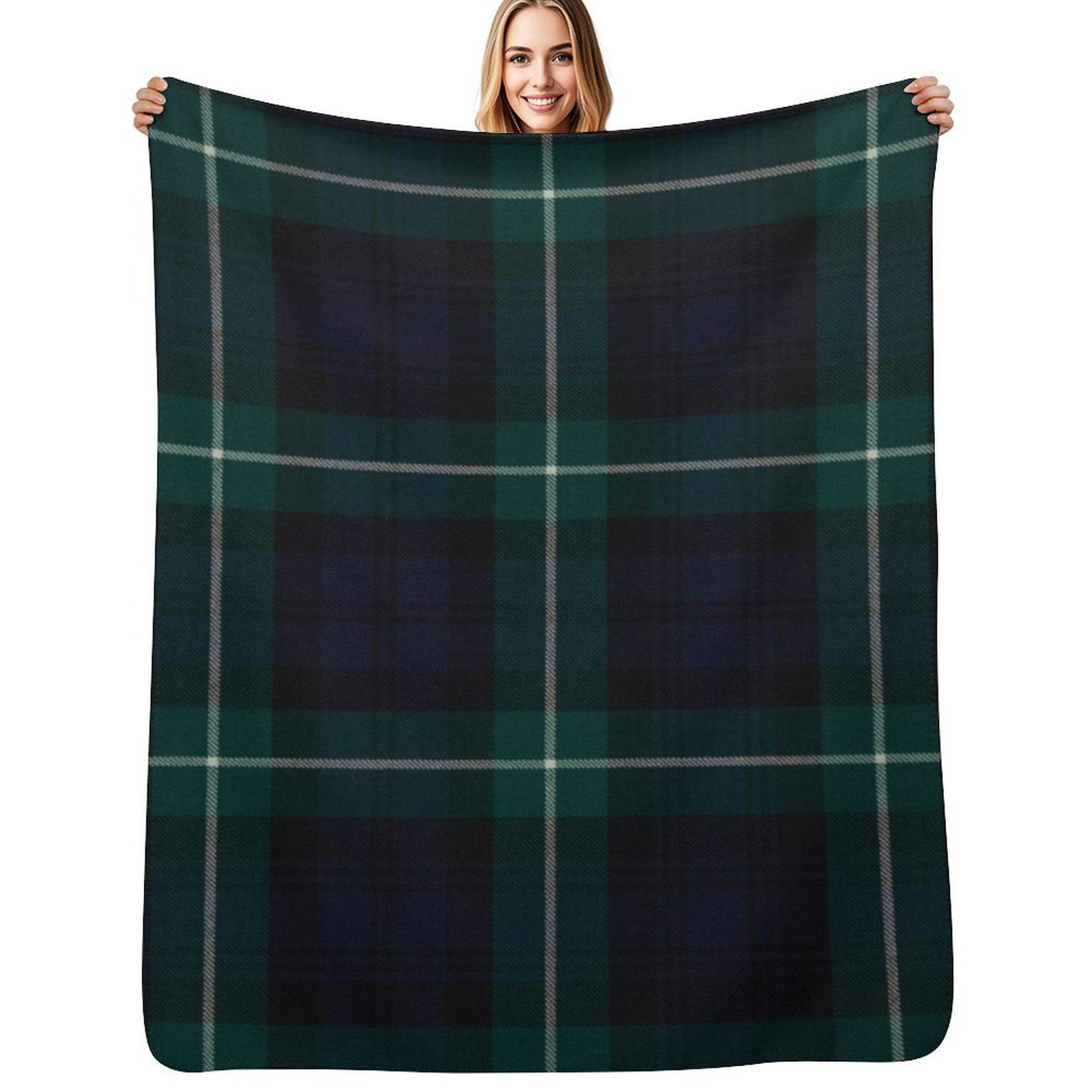 Lamont Scottish Tartan Throw Blanket Cozy Microfiber Throw Blanket for Home Bedroom Size: 75*100cm, Weight: 230 GSM