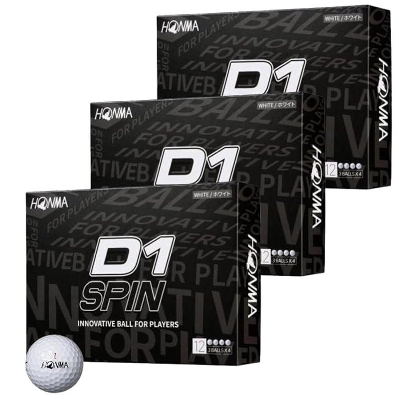 

[3 dozen set] Honma Golf HONMA D1SPIN ball 2023 model BT2301 white 3 dozen 36 pieces *Comes with original shop card