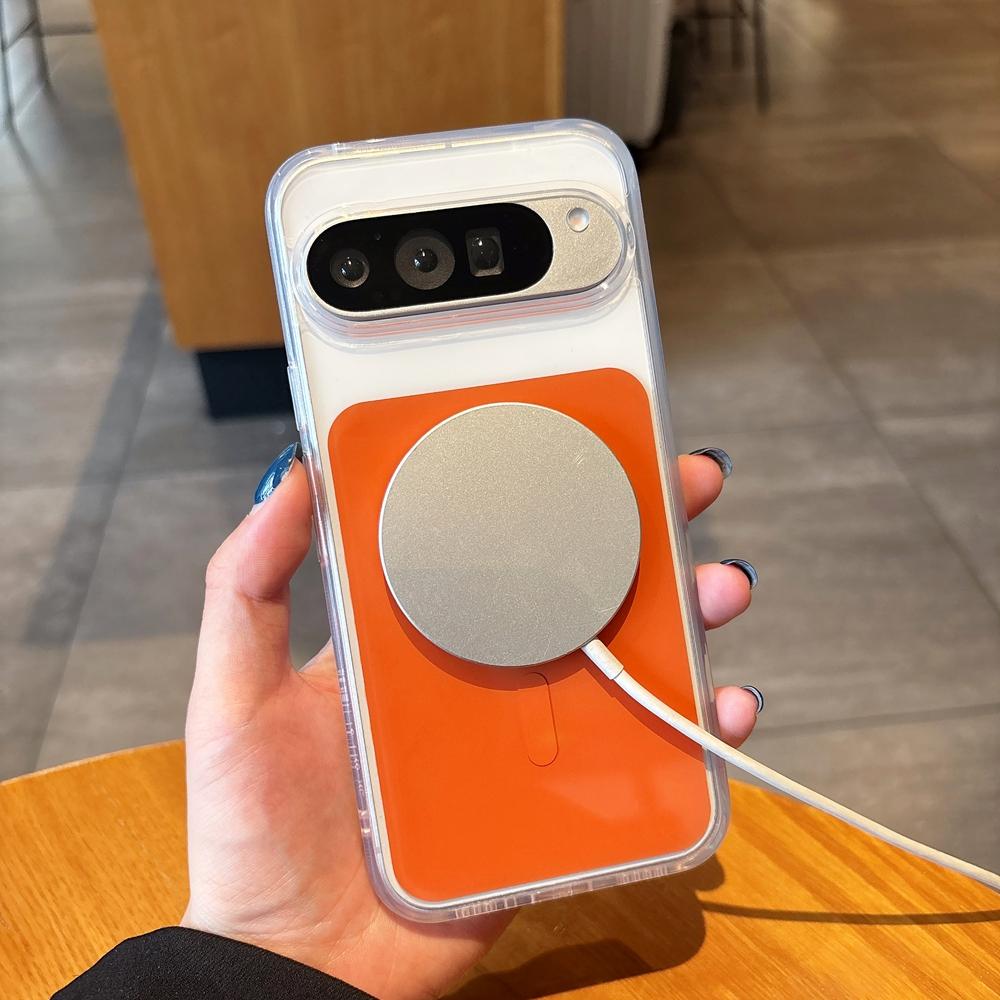 Luxury Transparent Acrylic Magnetic Charging Phone Case For Google Pixel 10 Pro XL 9 Pro 9A 10 Pro Shockproof PC Protector Cover