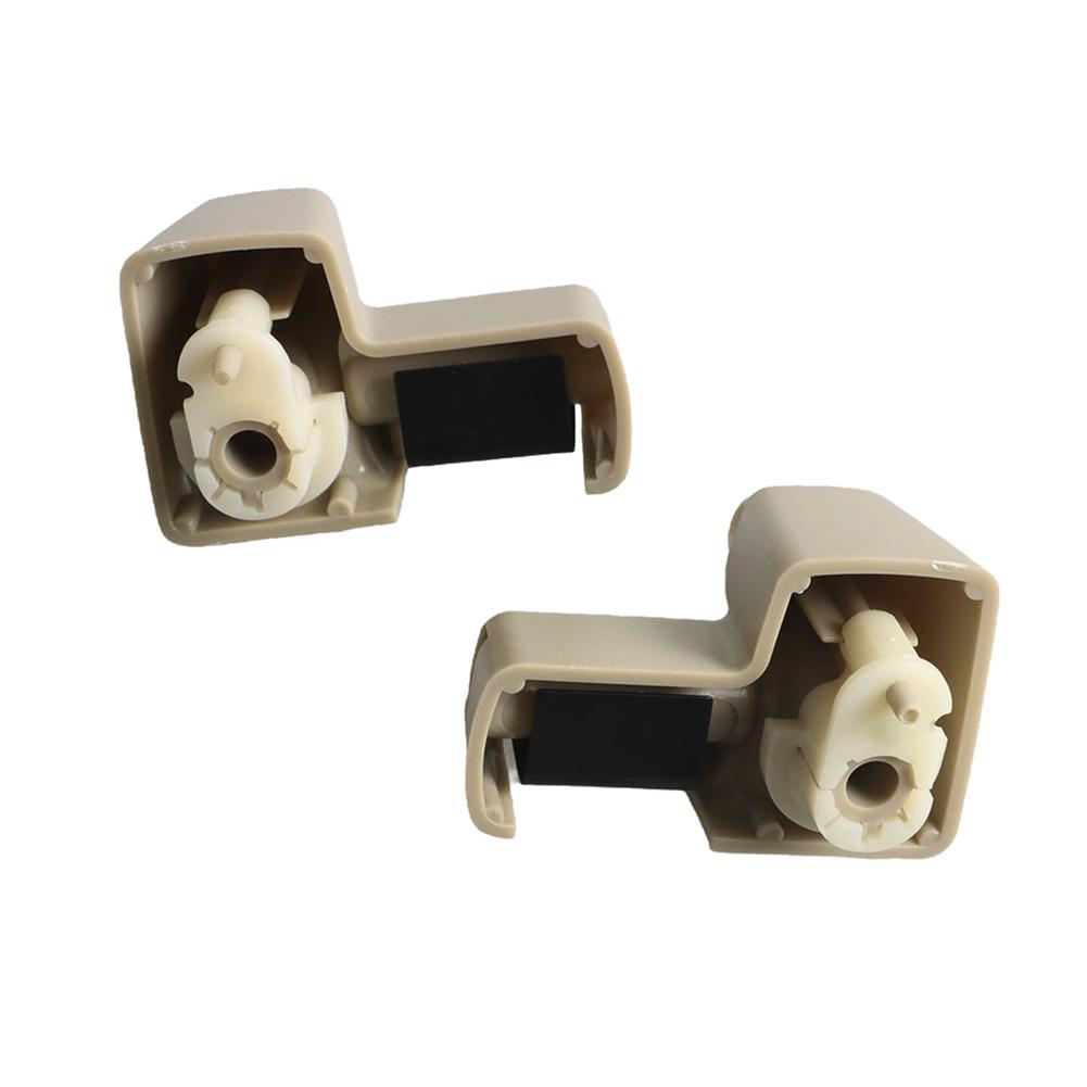 Pair Beige Sun Visor Retainer Clips for Range Rover L322 2003-2012 ABS Part Numbers EGP000050VAE EGP000040PVA Front