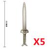 MOC Medieval Military Anime Figures Weapons Building Blocks Toys Soldiers Shield Sword Bow Trident Ax Gun Hammer DIY Gifts K027