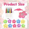 Haundry Cocktail Drink Umbrella Picks, 25pcs Cocktail Umbrellas for Drinks, Mini Hibiscus Paper Drink Umbrellas Toothpicks for Luau Parasols Tropical