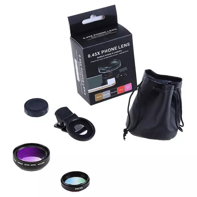 Universal Mobile Phone Rose Gold Silver Aluminum Alloy lens