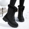 Thickened Plush Winter Snow Boots Women's Warm Leg Protection High Top Cotton Shoes Versatile Cotton Anti-slip Long Boots Femme