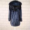 2025 European & American Style Faux Mink Women's Mid-Length Hooded Belted Slimming Fur Coat