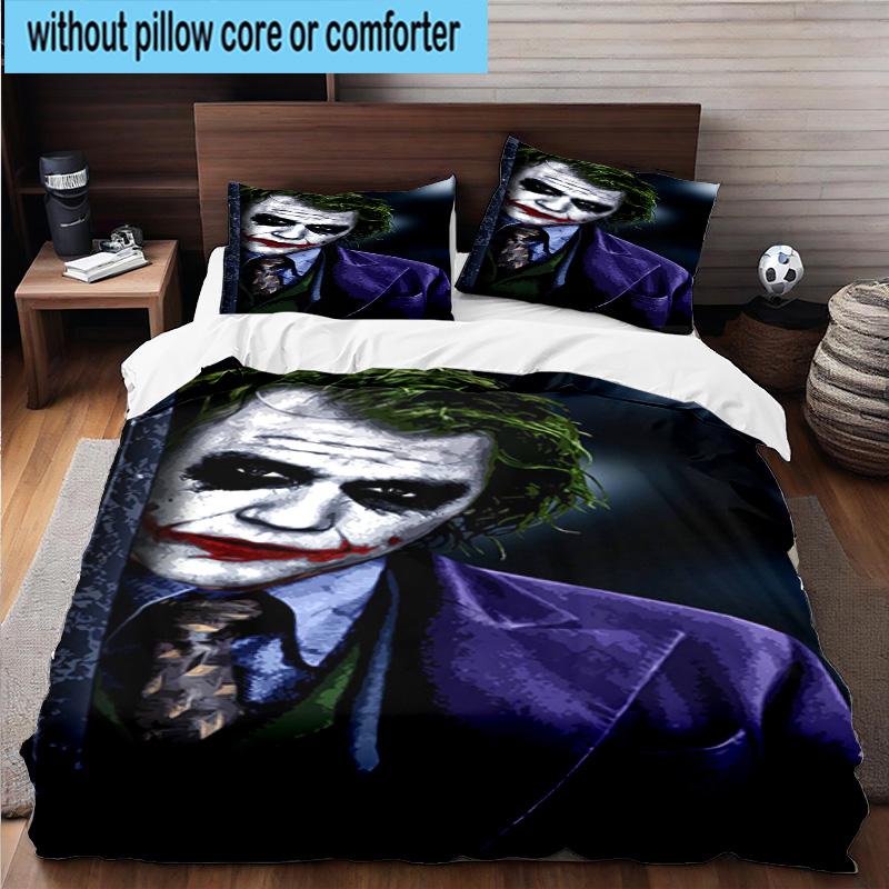 3PCS Jo-ker's Masked Faces 3pcs Bedding,Including 3PCS Duvet Cover And 2pcs Pillowcases Perfect for Christmas,Ideal for Bedroom, Dormitory