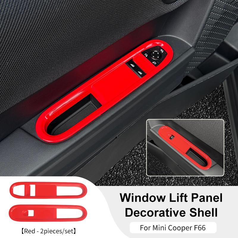 2PCS Car Window Lift Panel Decorative Shell For BWM Mini Cooper S JCW F66 F67 Cabrio 2025 Car Interior Decoration Accessories