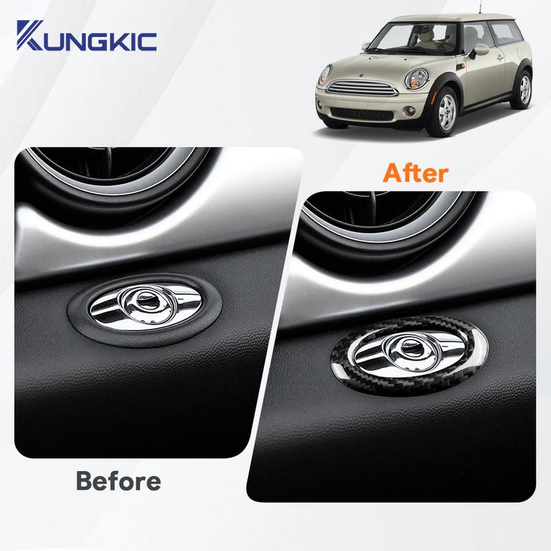 Hard Dry Carbon Fiber For BMW MINI Cooper Countryman R60 2010-2016 R55 R56 R57 2007-2013 Copilot Storage Box Switch Button Frame