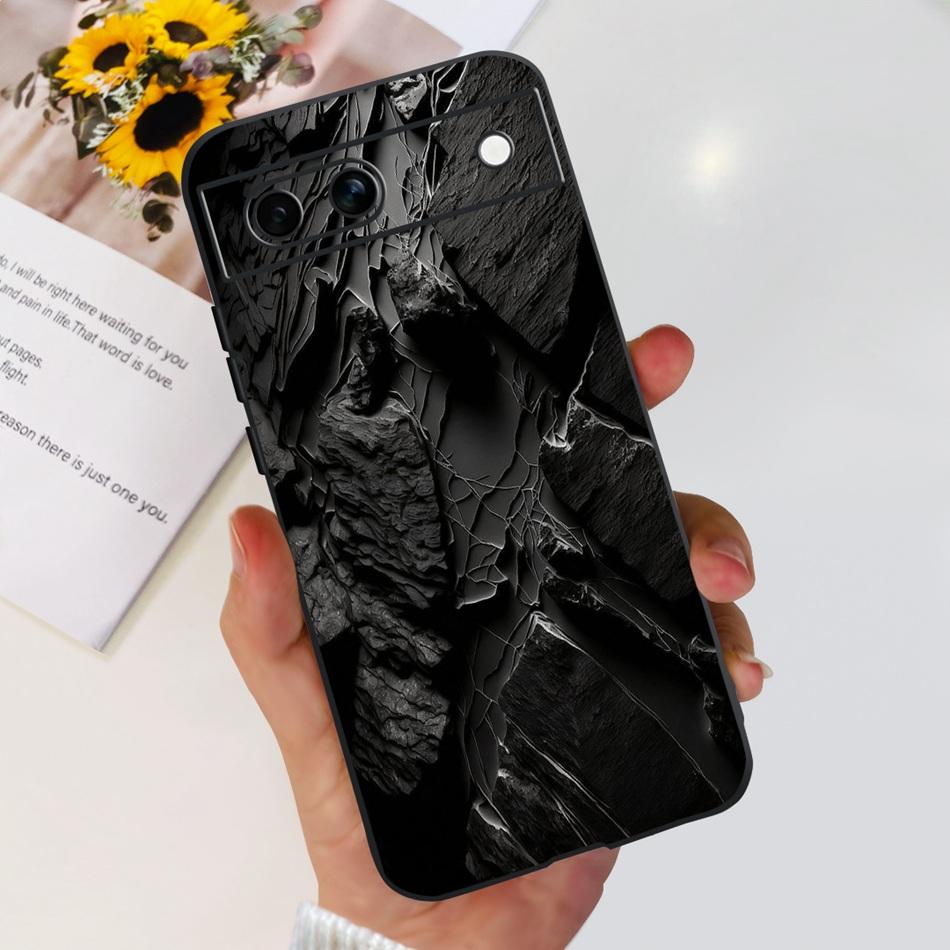 For Google Pixel 8a / Pixel 8 / Pixel 8 Pro Black Silicon Case For Google Pixel8a Pixel8 8Pro Fashion Cool Soft TPU Phone Cases