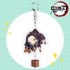 Demon Slayer Acrylic Keychain Tanjiro Nezuko Anime Double Sided Key Ring Accessories for Cosplay Set Gift Fans