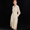 Wudao 100% Mulberry Silk Tie-Waist Maxi Dress