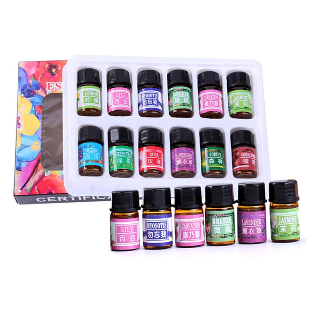 3ML 12PCS Conjunto de óleos essenciais naturais solúvel em água Aroma Óleo essencial de aromaterapia para óleo