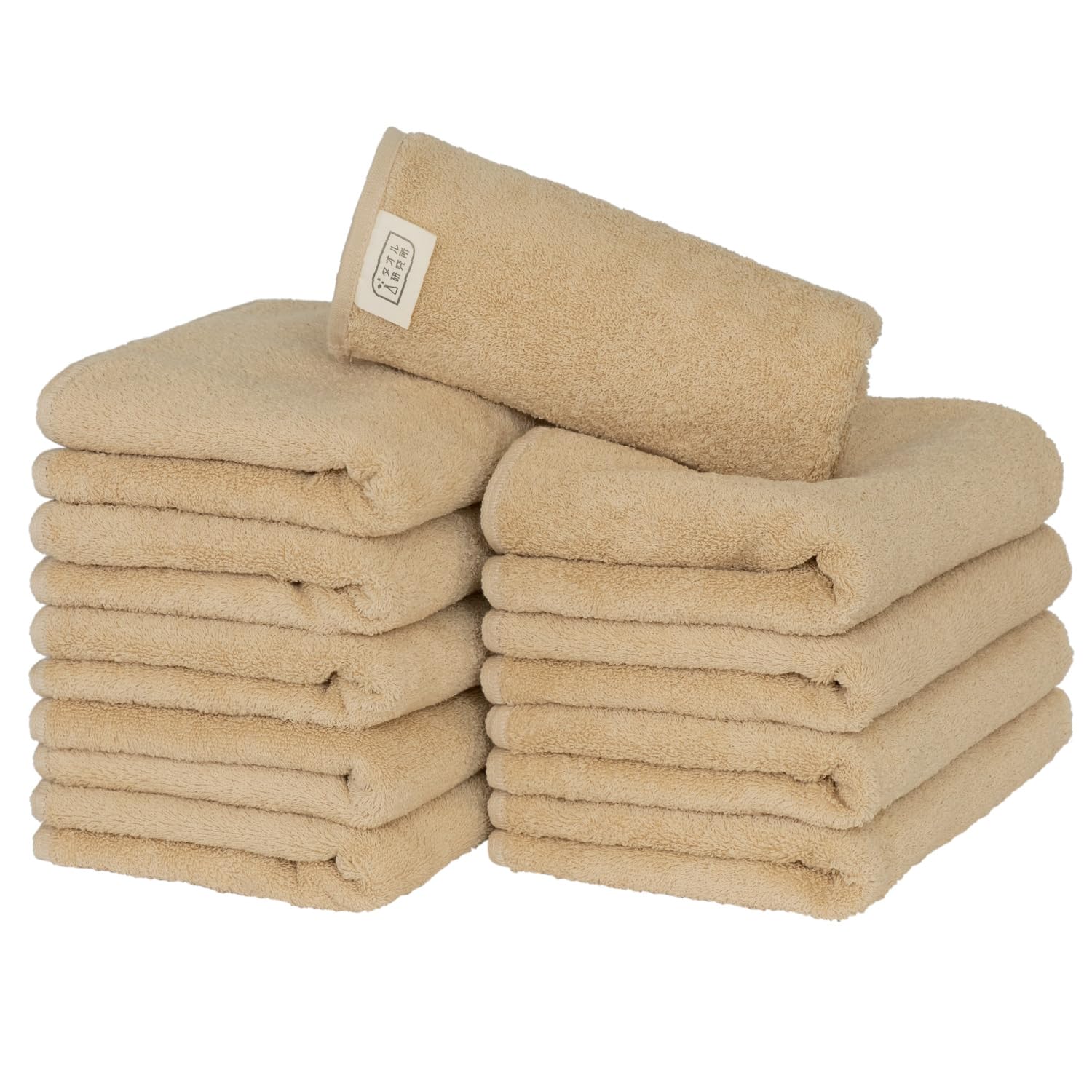 

Towel Laboratory Face Milky Standard Medium Low Fast JapanTechnology [Everyday Simple] #001 Towels, Beige, 10-Piece Set, Type, Weight, Lint,