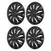 4 Pcs Wheel Hub Cap Full Protection Snap On Scratch Resistant Universal Fit for Any 15 Inches Steel 