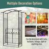 Garden Outdoor Entrance Arch with Door Outdoor Patio Decoration for Rose Trellis Arbour Climbing Plant 131L X 49W X 200Hcm