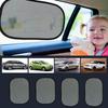 2 Stück Auto Fenster Sonnenschutz Sonnenblende PVC Elektrostatische Sonnenblende/Saugfreie Sonnenblende UV-Schutz Selbstklebende Sonnenblende