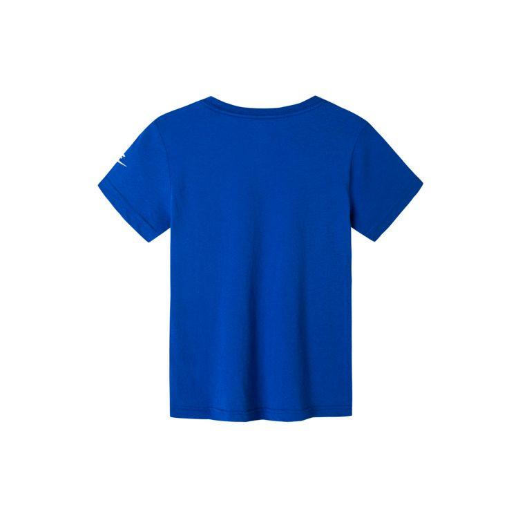 Nike Simple Basketball Letter Print Crew Neck Pullover Short Sleeve T-Shirt Kids Tops Turkish-Blue NY2222030GS-002
