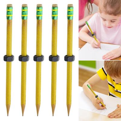 1/2/3/5/10Pcs Nut Decompression Pen Stress Relief Threaded Wooden Pencil School Work Anxiety Relief Silent Calming Rotating Nut Fidget Pencil